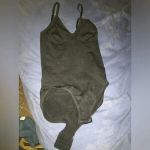 Womens black nylon bodysuit size large like new​​